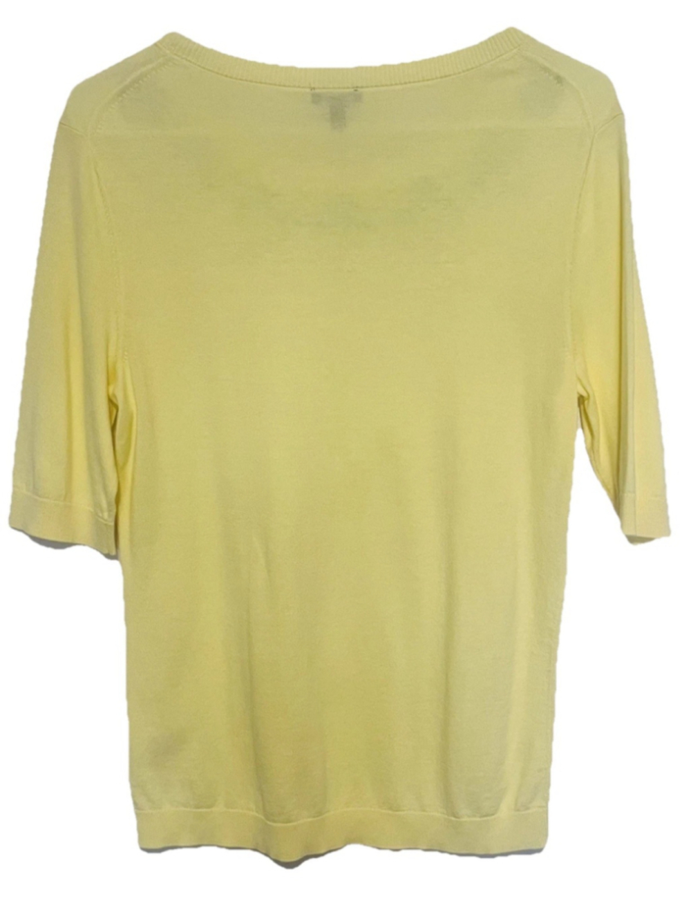 NWT Talbots Beaded Pineapple Sweater Women’s Small Yellow Embellished Top - Picture 4 of 4